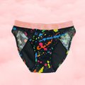  Culotte Menstruelle Hipster avec FILET MESH Néon Splash!   ** XS-6X**