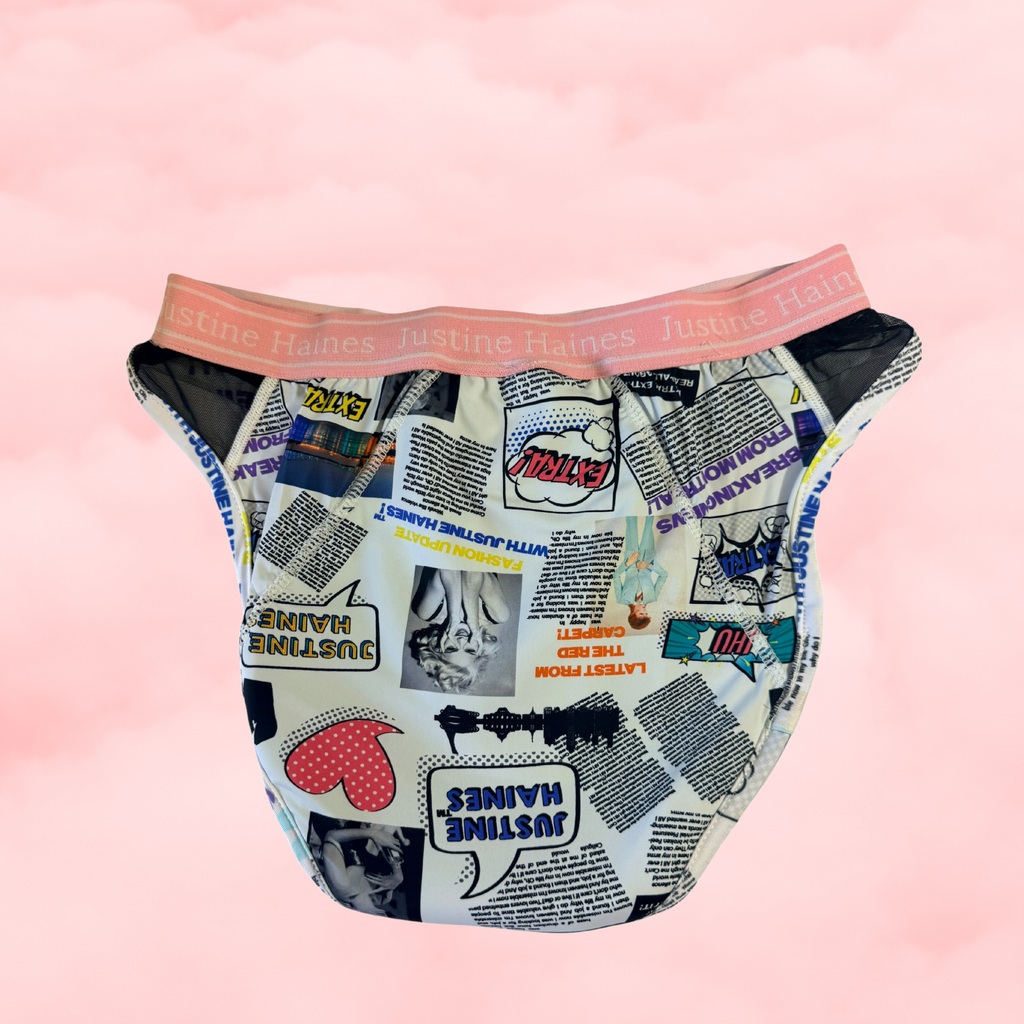  Culotte Menstruelle Hipster avec FILET MESH Journal Mode  ** XS-6X**