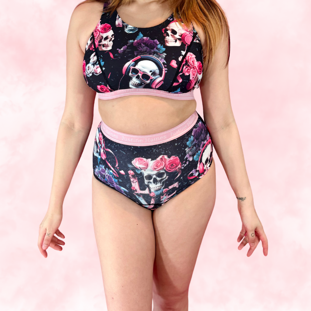 Cheeky Menstruelle Taille Haute Gainante (Brésilienne) 🖤Justine 4Ever 💀🌹 🎧