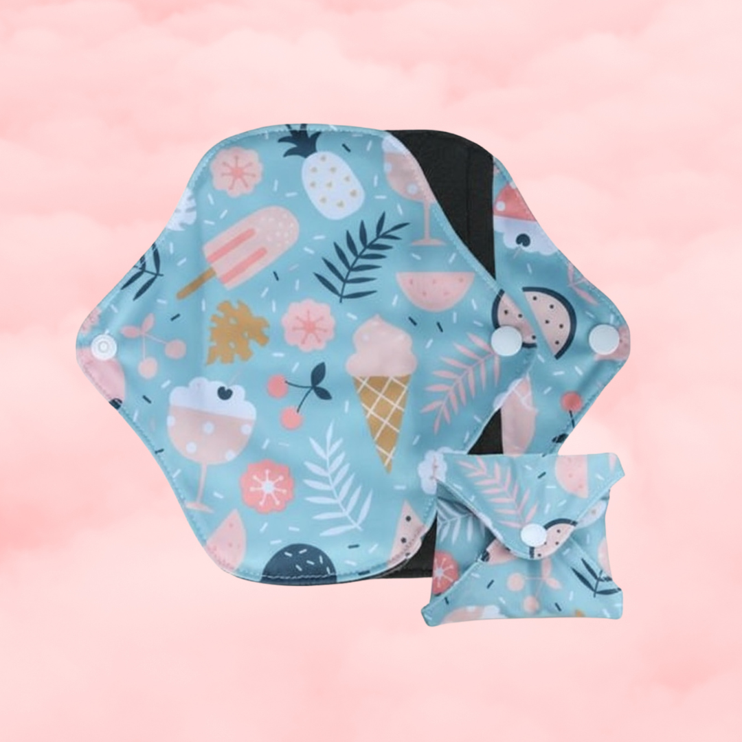 🎁 Printed Bamboo Menstrual Pads – Reusable • Leak-Proof • Cute Prints