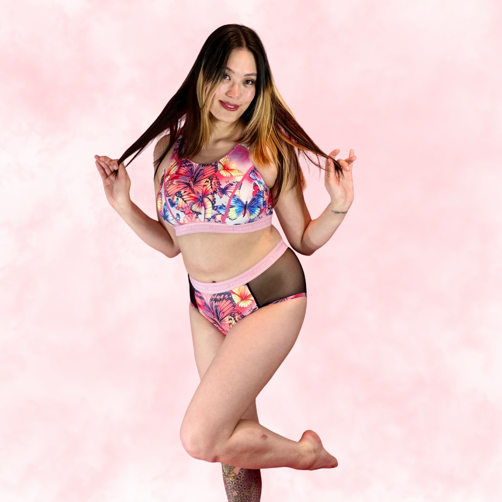 High-Rise Period Undie with MESH 🦋 Butterfly Dreams ✨💗