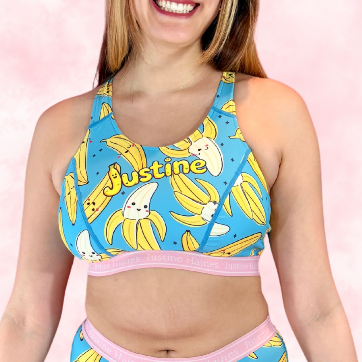 Classic T-Back Sports Bra 🍌 Crazy Banana 💙😄