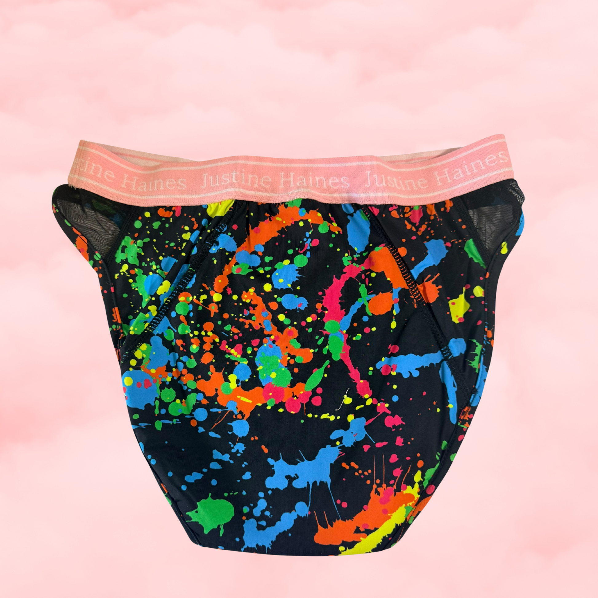  Culotte Menstruelle Hipster avec FILET MESH Néon Splash!   ** XS-6X**