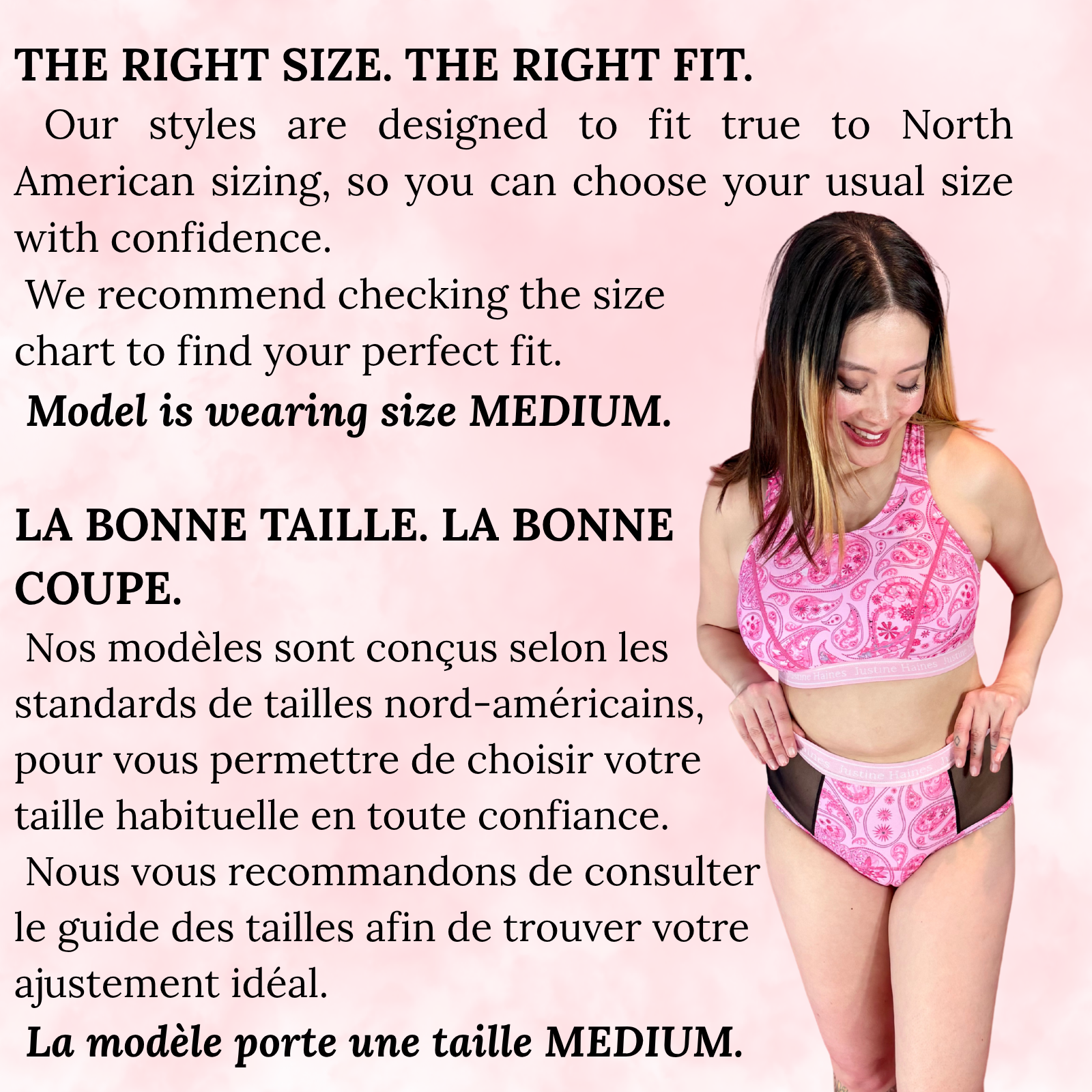 JH Exclusive * High-Rise Tummy Control Menstrual Thong 🌸🎀 Pink Paisley 🌸🎀