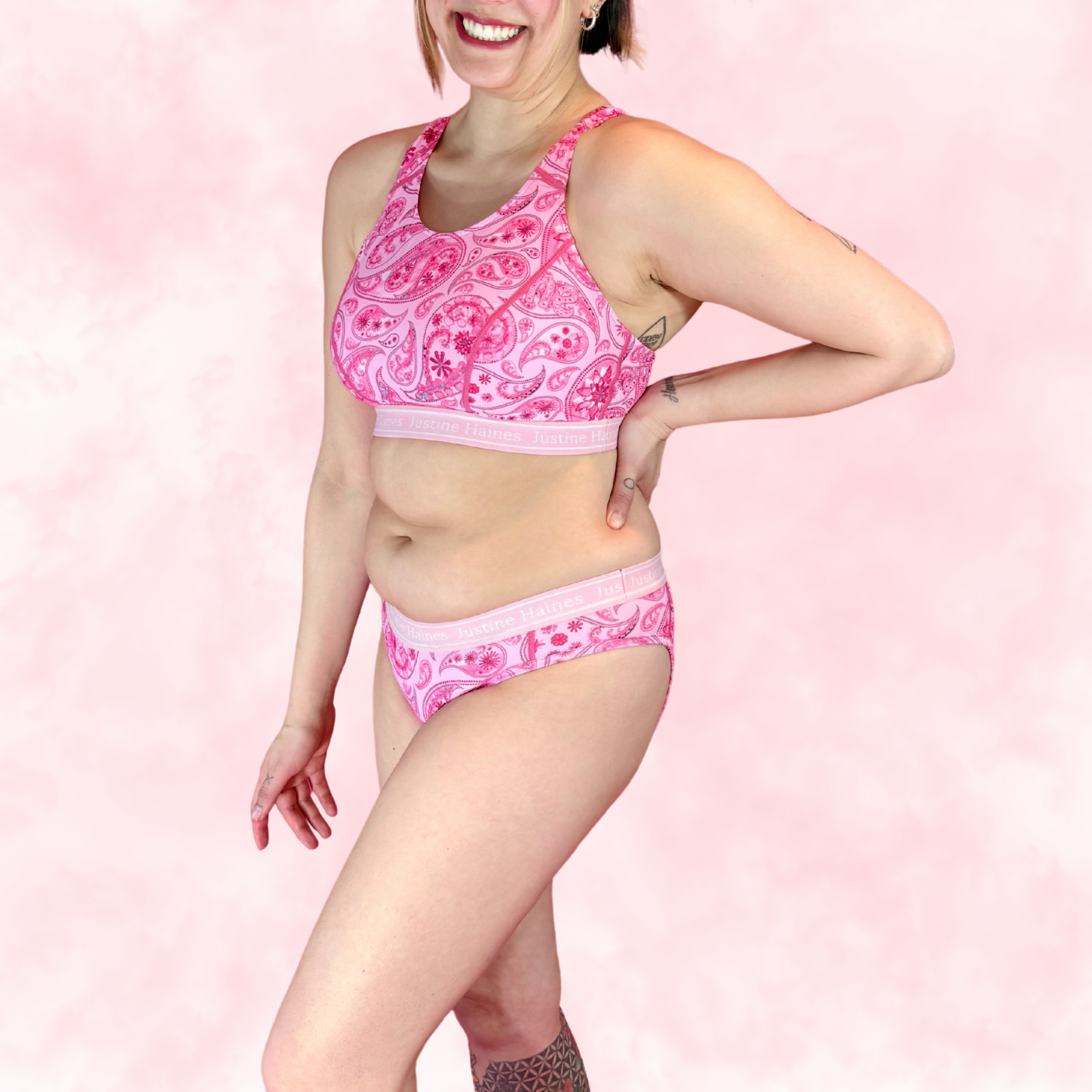 Classic Hipster Period Undie 🌸🎀 Pink Paisley 🌸🎀