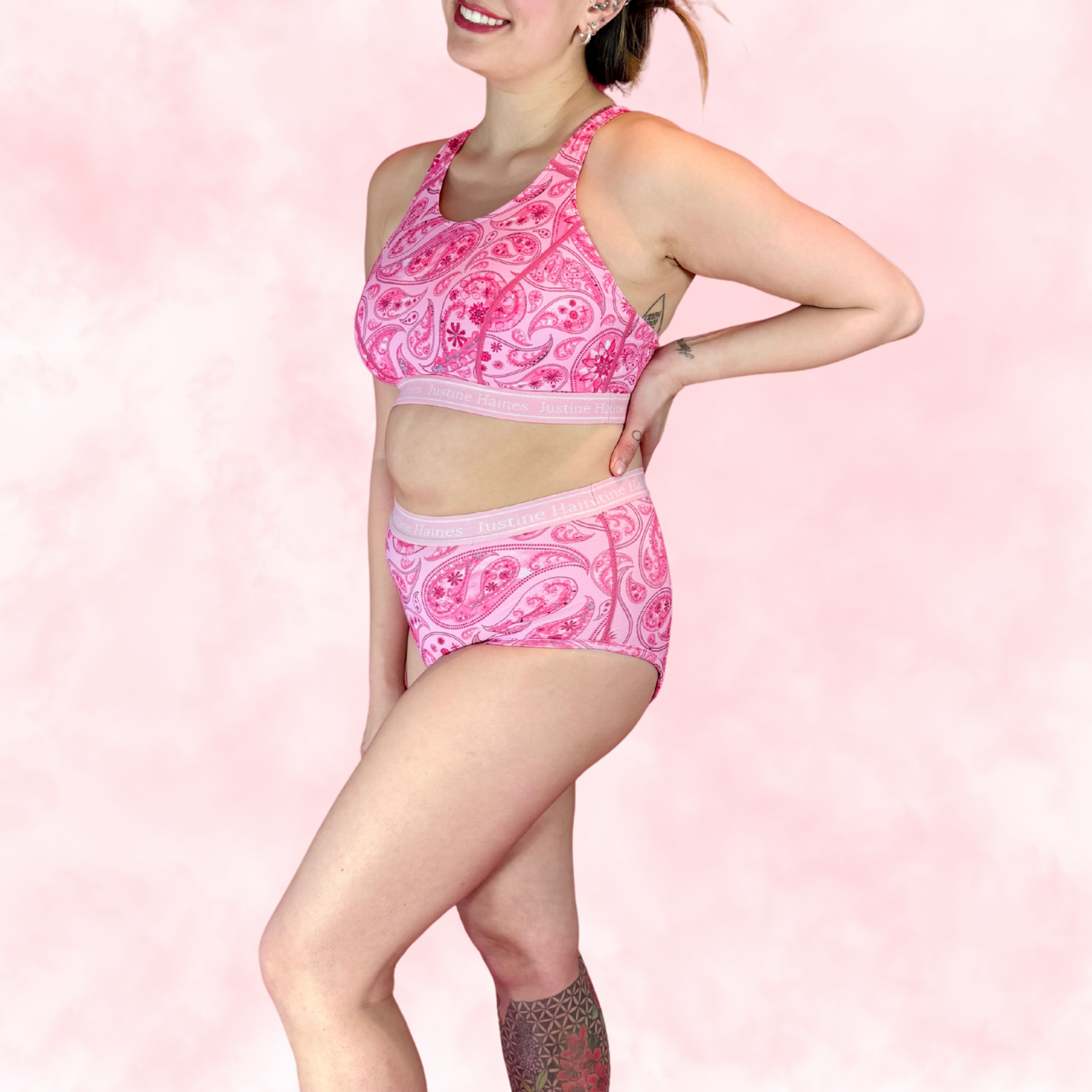 High-Rise Classic Period Undie 🌸🎀 Pink Paisley 🌸🎀