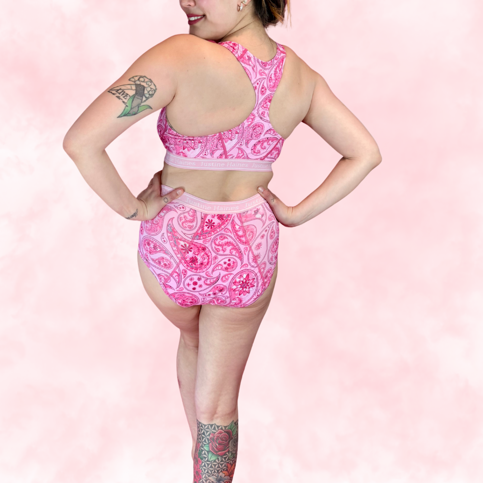 High-Rise Classic Period Undie 🌸🎀 Pink Paisley 🌸🎀
