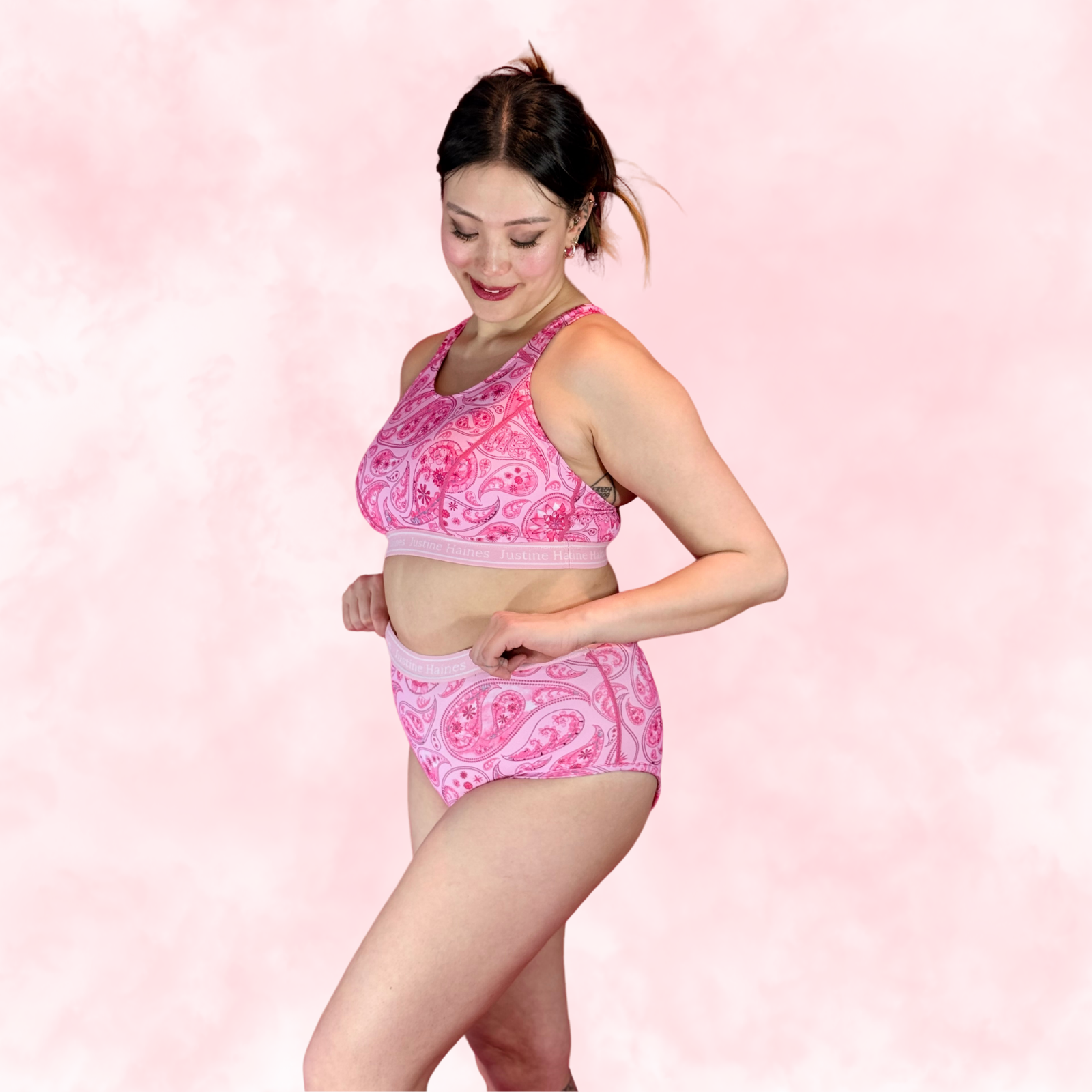 High-Rise Classic Period Undie 🌸🎀 Pink Paisley 🌸🎀