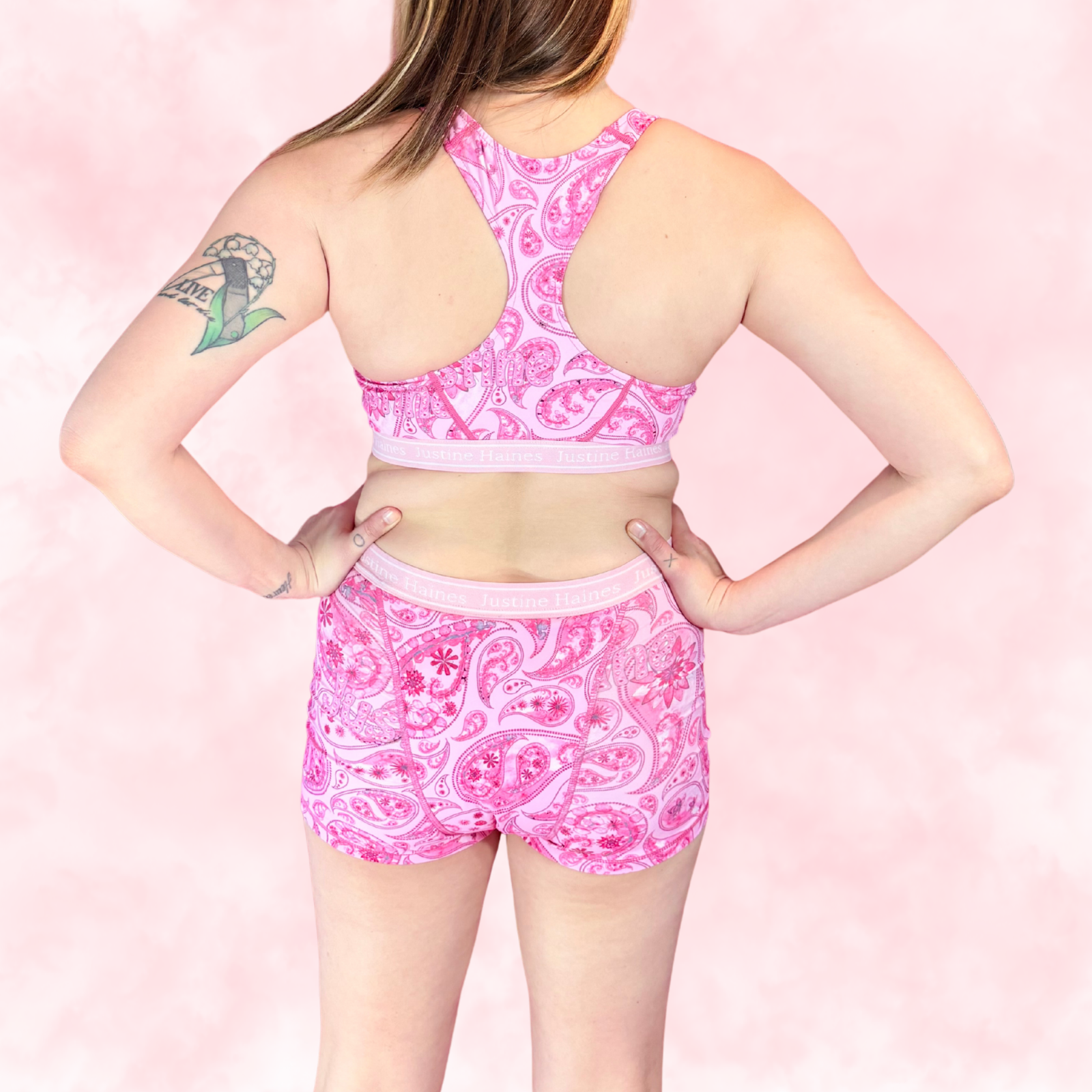 BoxerBriefs Classic Period BoyShort 🌸🎀 Pink Paisley 🌸🎀