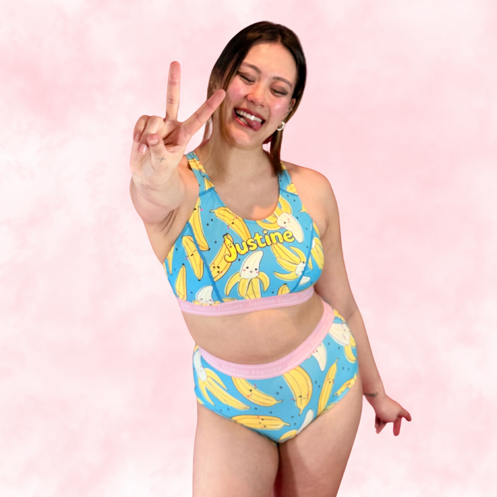 Classic T-Back Sports Bra 🍌 Crazy Banana 💙😄