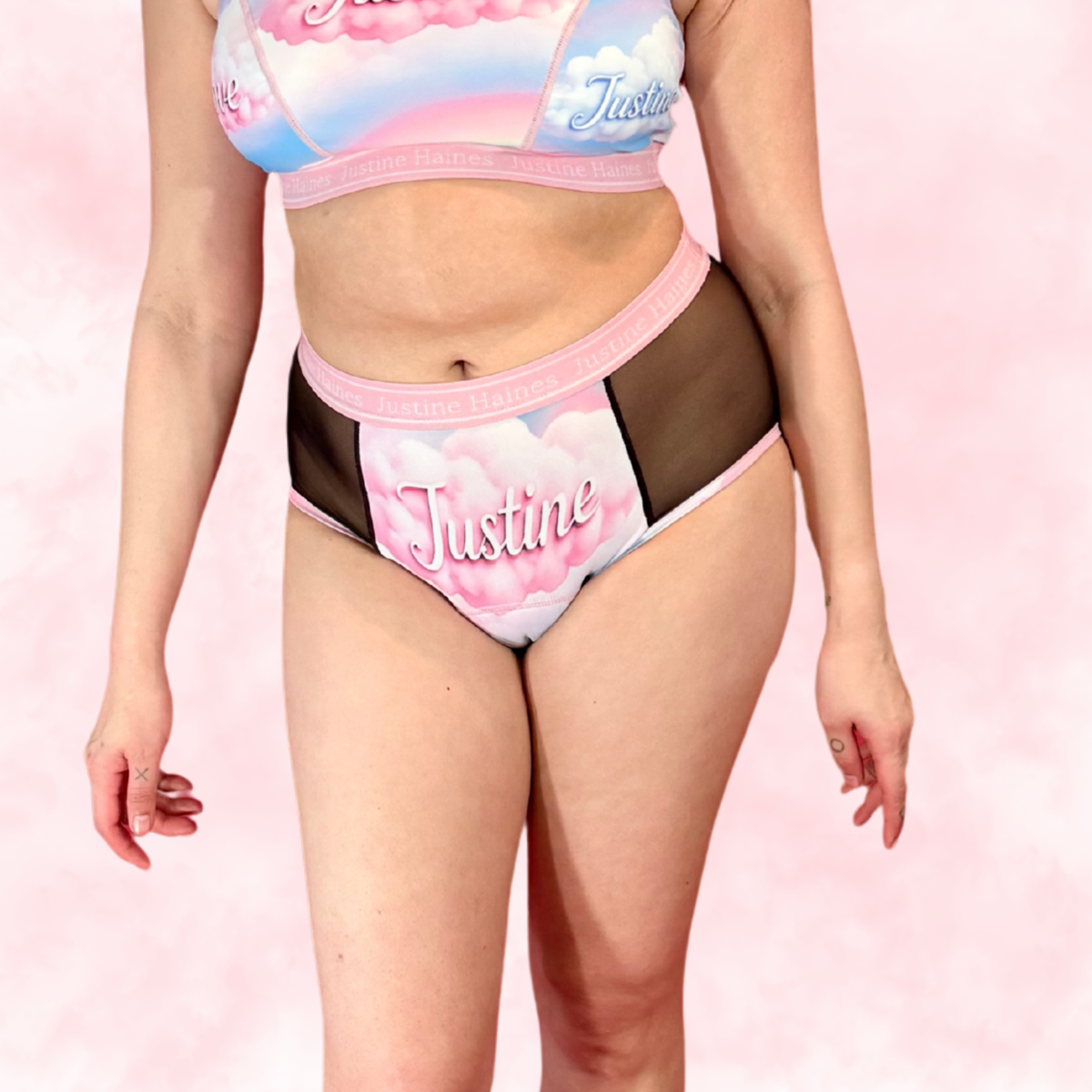High-Rise Period Undie with MESH 💖✨Pastel Pride 🌈☁️