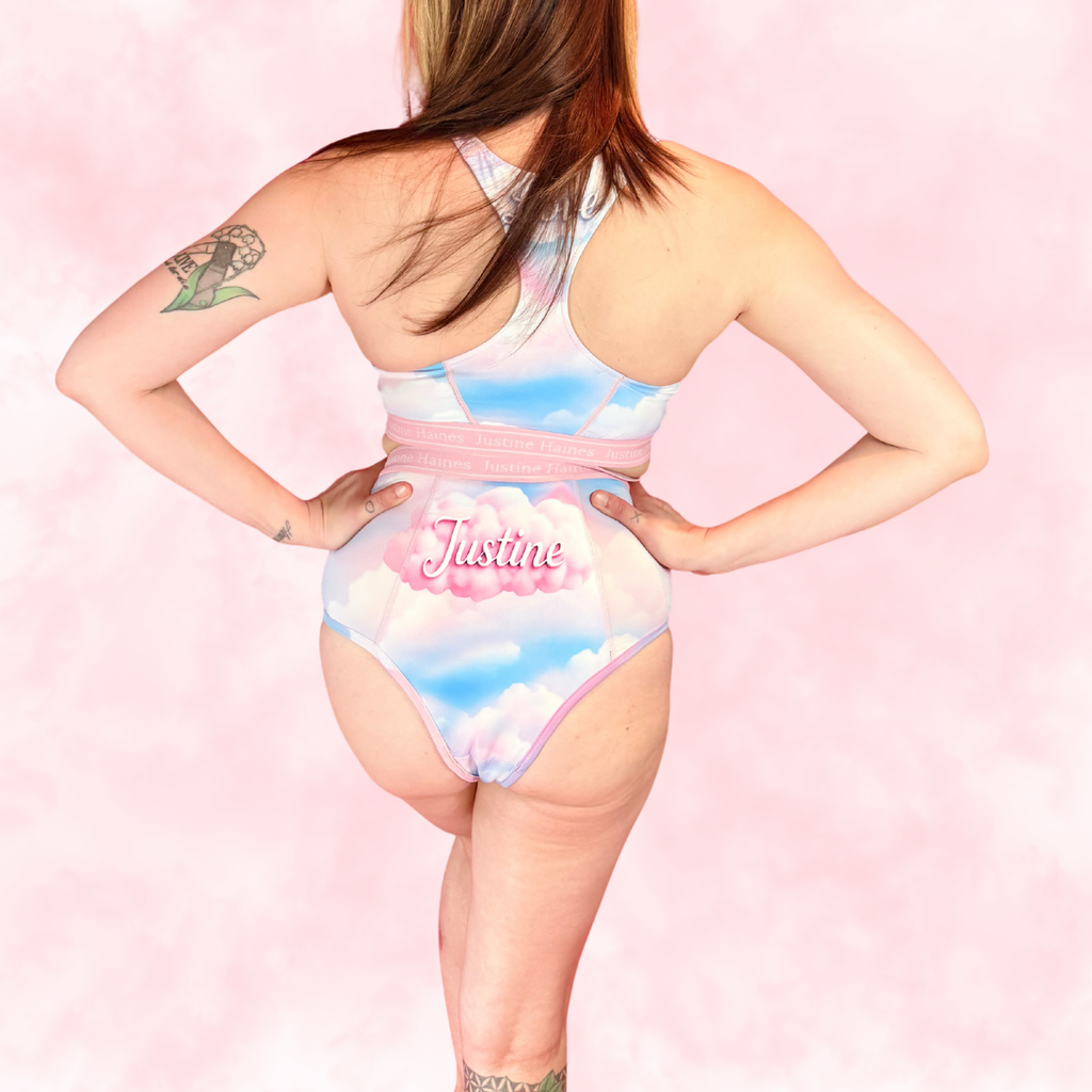 Cheeky Menstruelle Taille Haute Gainante (Brésilienne)💖✨Pastel Pride 🌈☁️