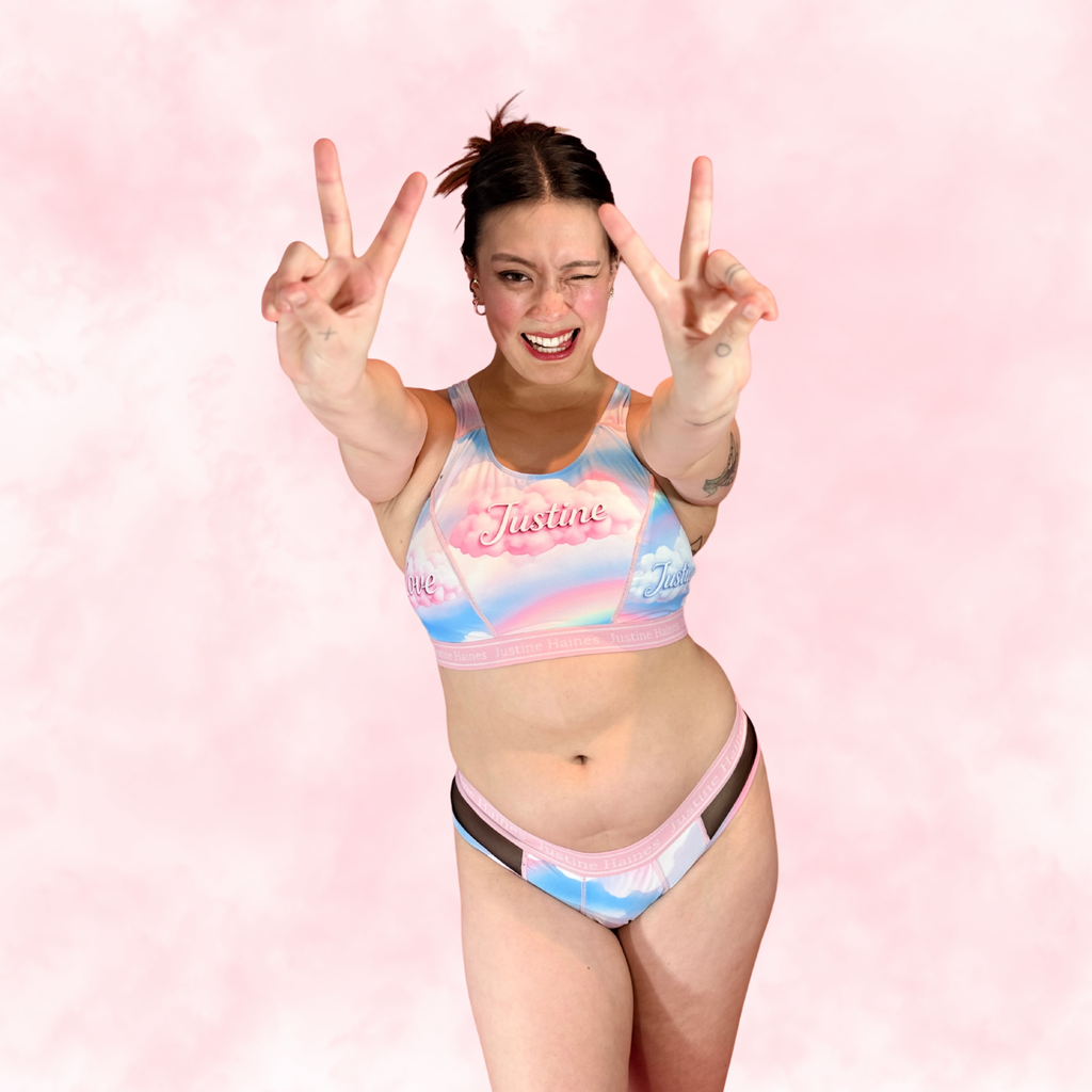Classic T-Back Sports Bra 💖✨Pastel Pride 🌈☁️