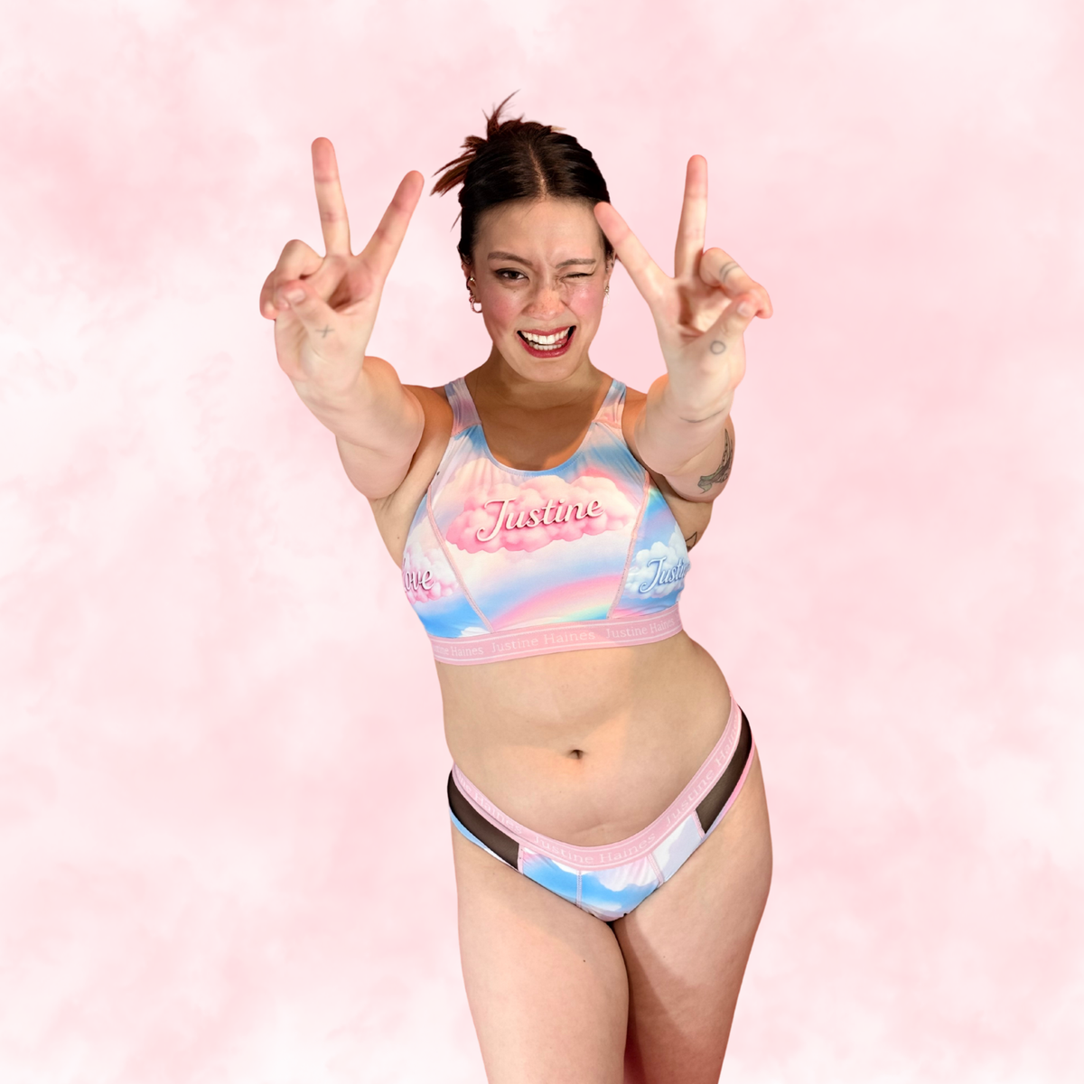 Classic T-Back Sports Bra 💖✨Pastel Pride 🌈☁️