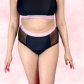 Culotte Menstruelle Taille Haute avec FILET MESH 🖤Justine NOIR 🖤 