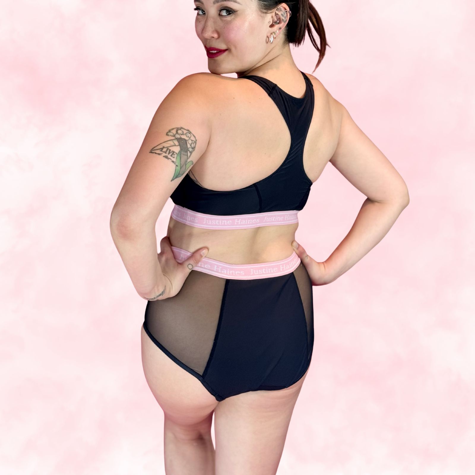 High-Rise Period Undie with MESH 🖤 BLACK 🖤