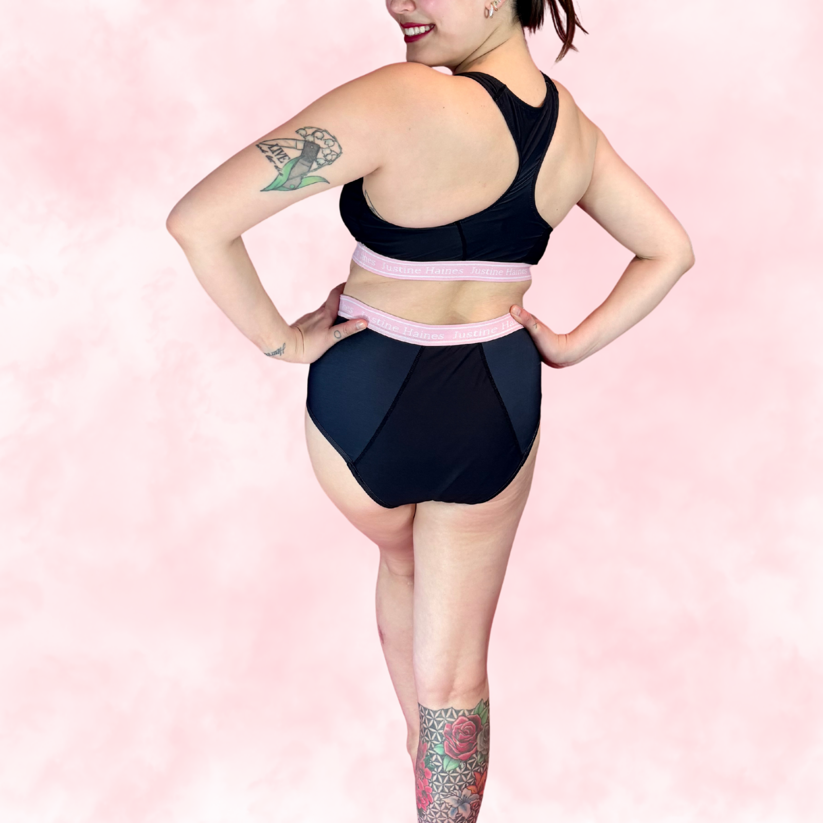 Culotte Menstruelle Taille Haute Classique 🖤Justine NOIR 🖤 