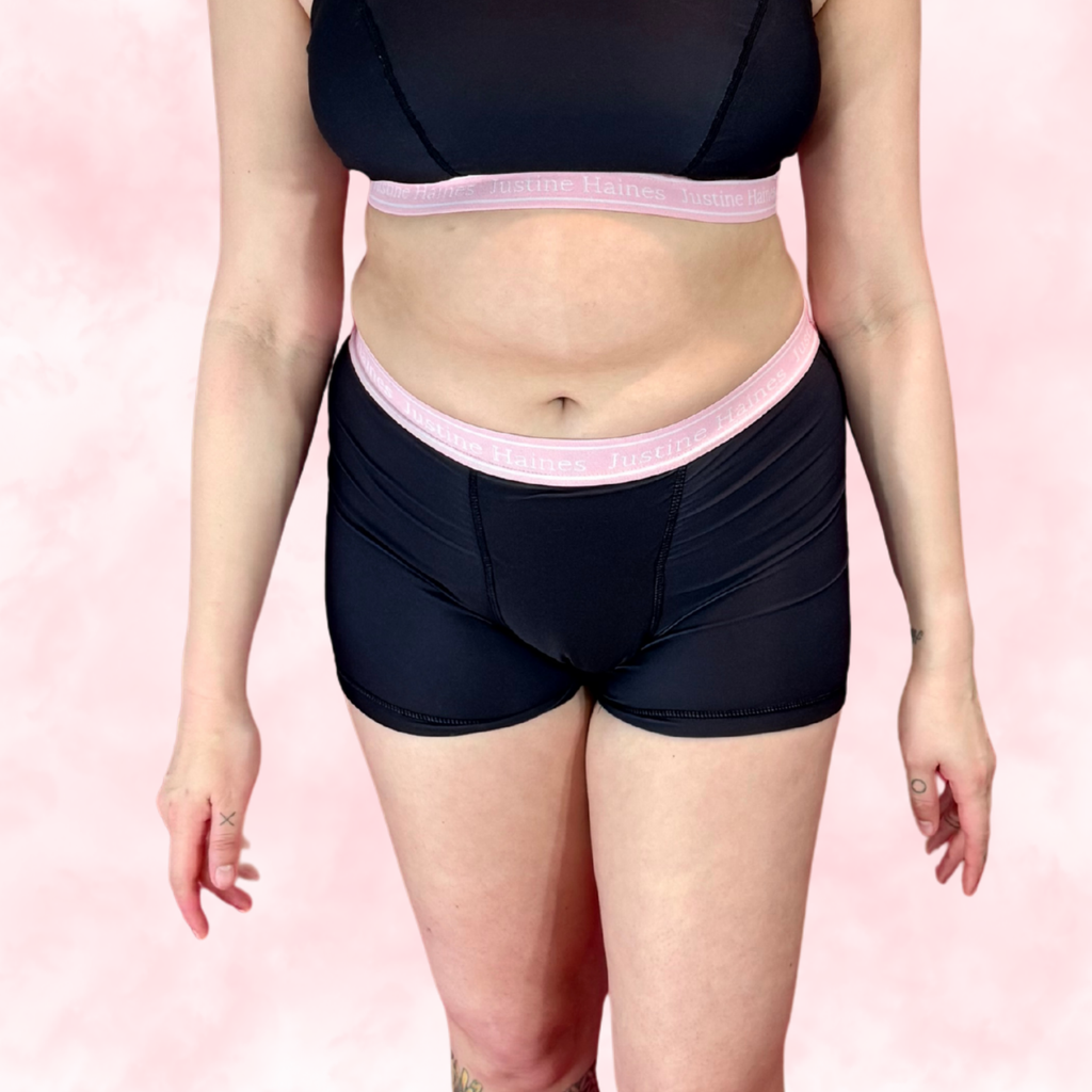 Short Menstruel Boxer Classique 🖤Justine NOIR 🖤 