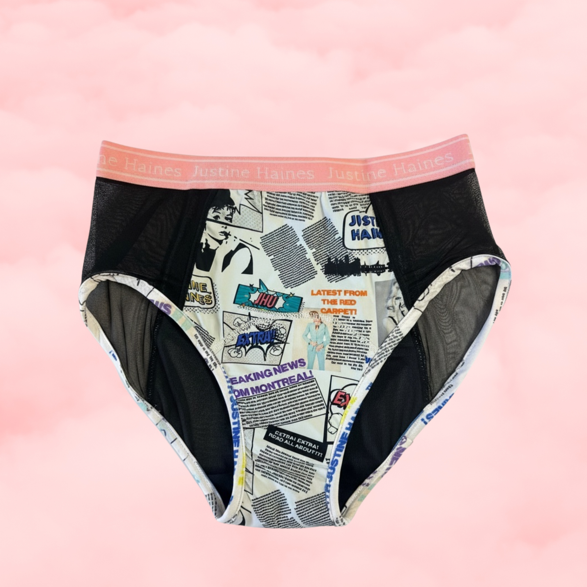 Culotte Menstruelle Taille Haute & FILET / Journal Mode **M-6XL**