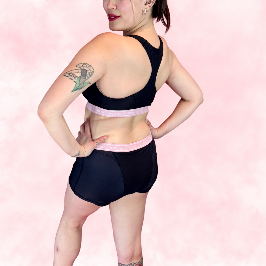 Short Menstruel Boxer Classique 🖤Justine NOIR 🖤 