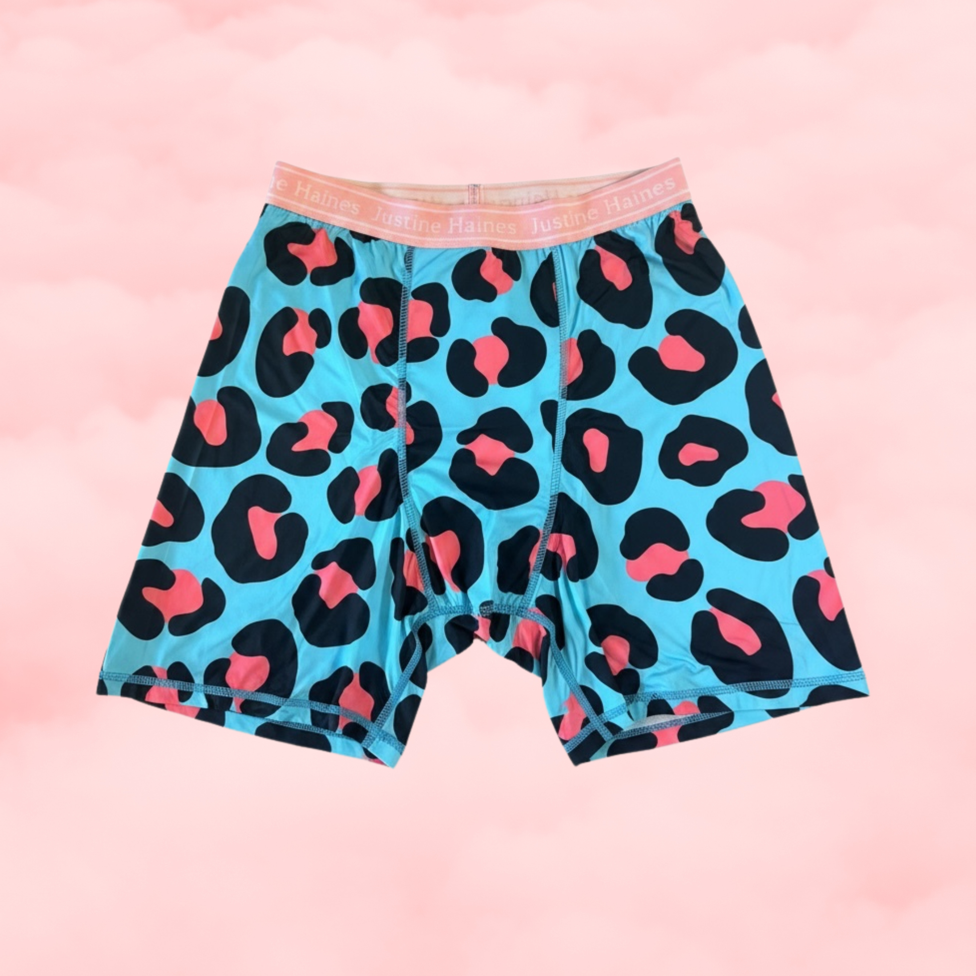 JH Exclusive * Long Period Boxer / Biker Short Cool Blue Animal