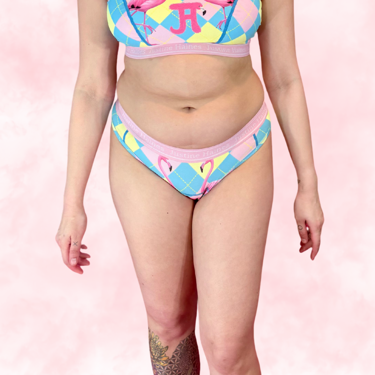 Classic Hipster Period Undie 🎀 Preppy Flamingo 🦩✨