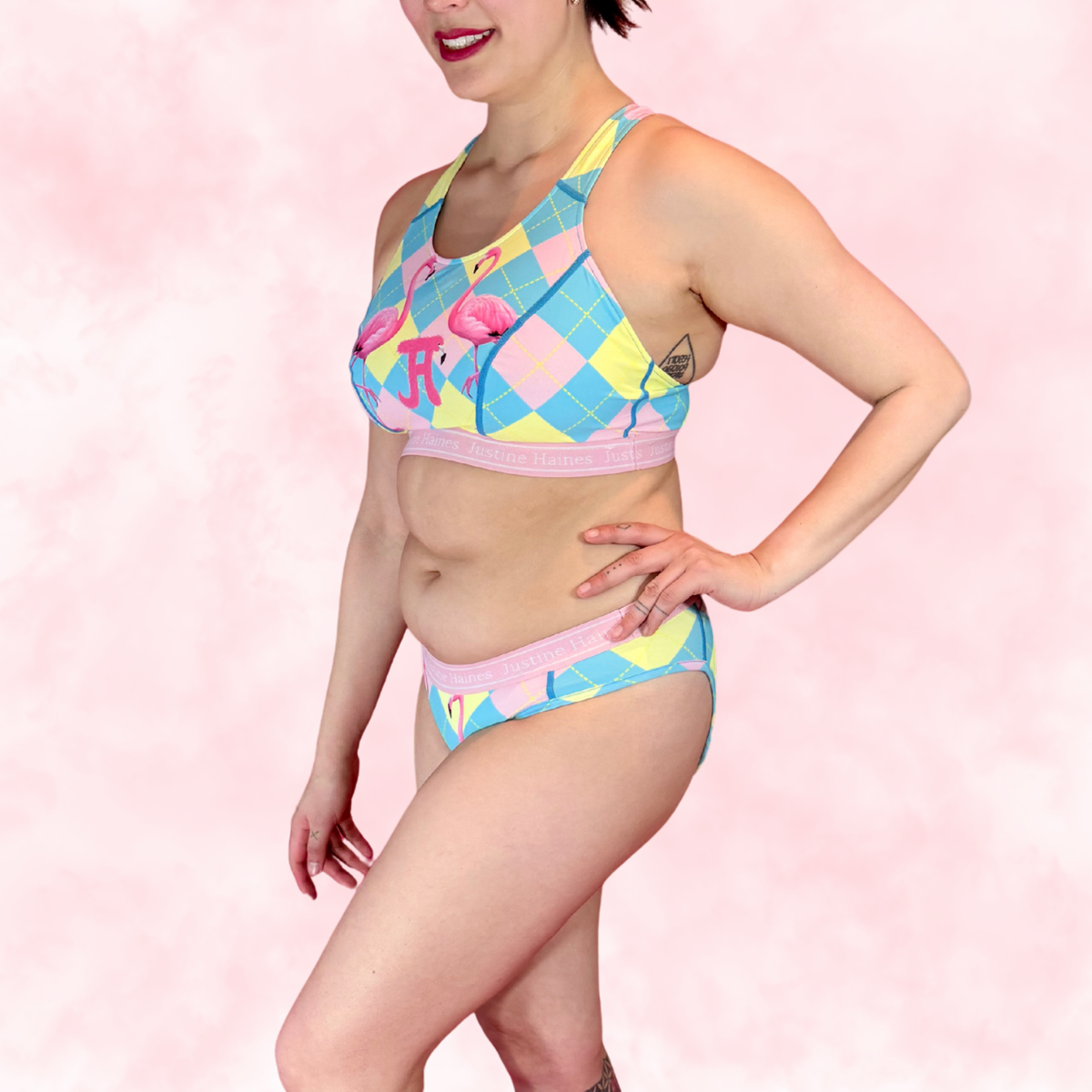 Classic Hipster Period Undie 🎀 Preppy Flamingo 🦩✨