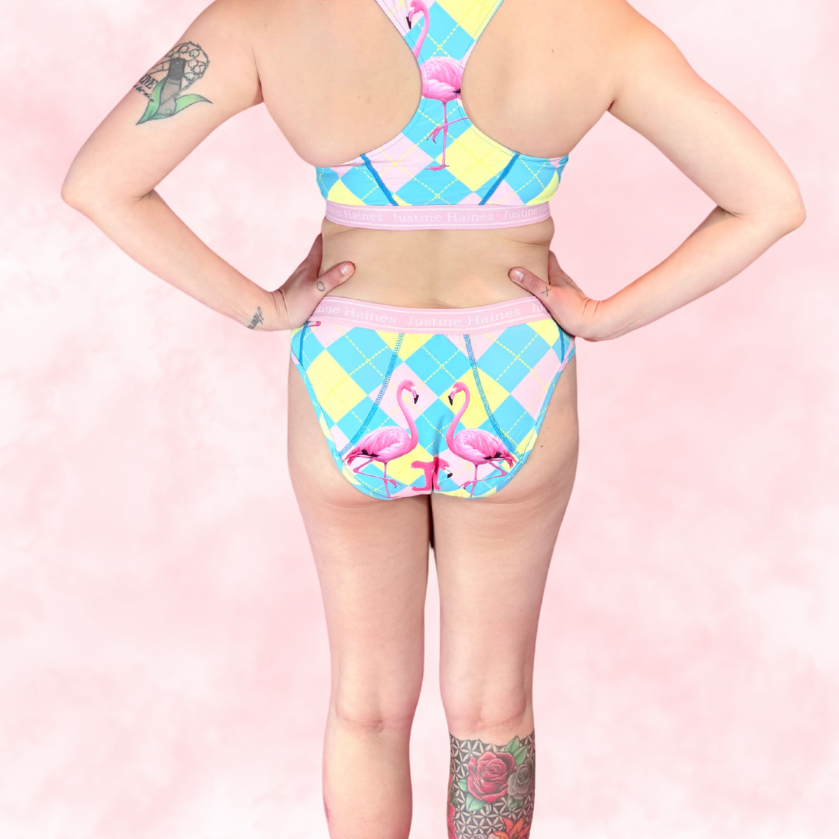 Classic Hipster Period Undie 🎀 Preppy Flamingo 🦩✨
