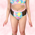 High-Rise Period Undie with MESH 🎀 Preppy Flamingo 🦩✨