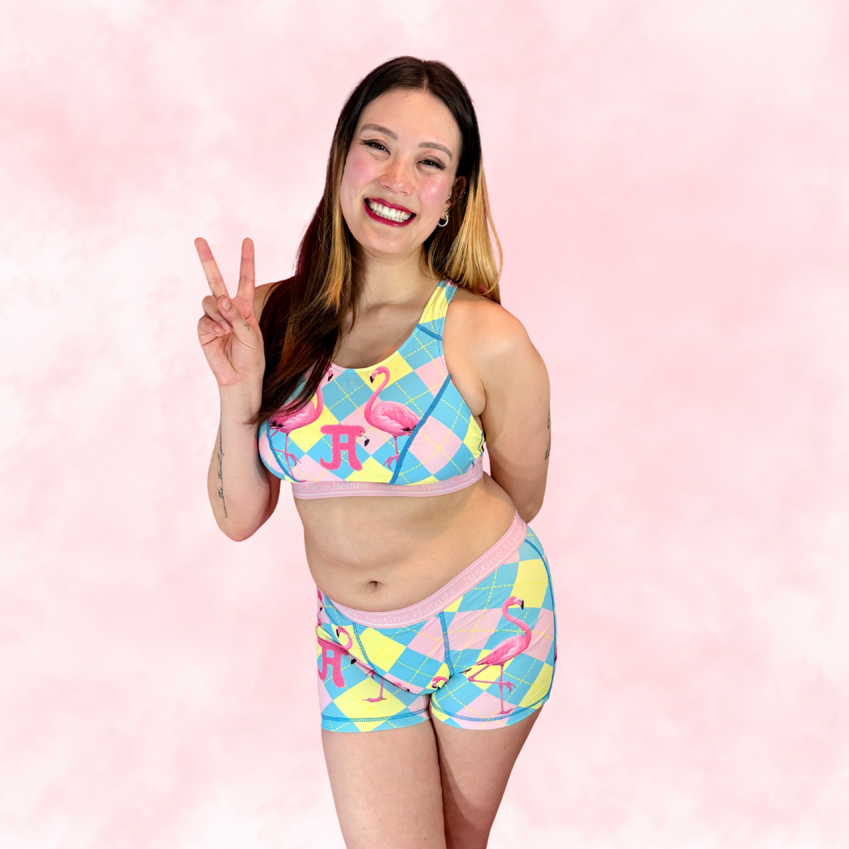 BoxerBriefs Classic Period BoyShort 🎀 Preppy Flamingo 🦩✨