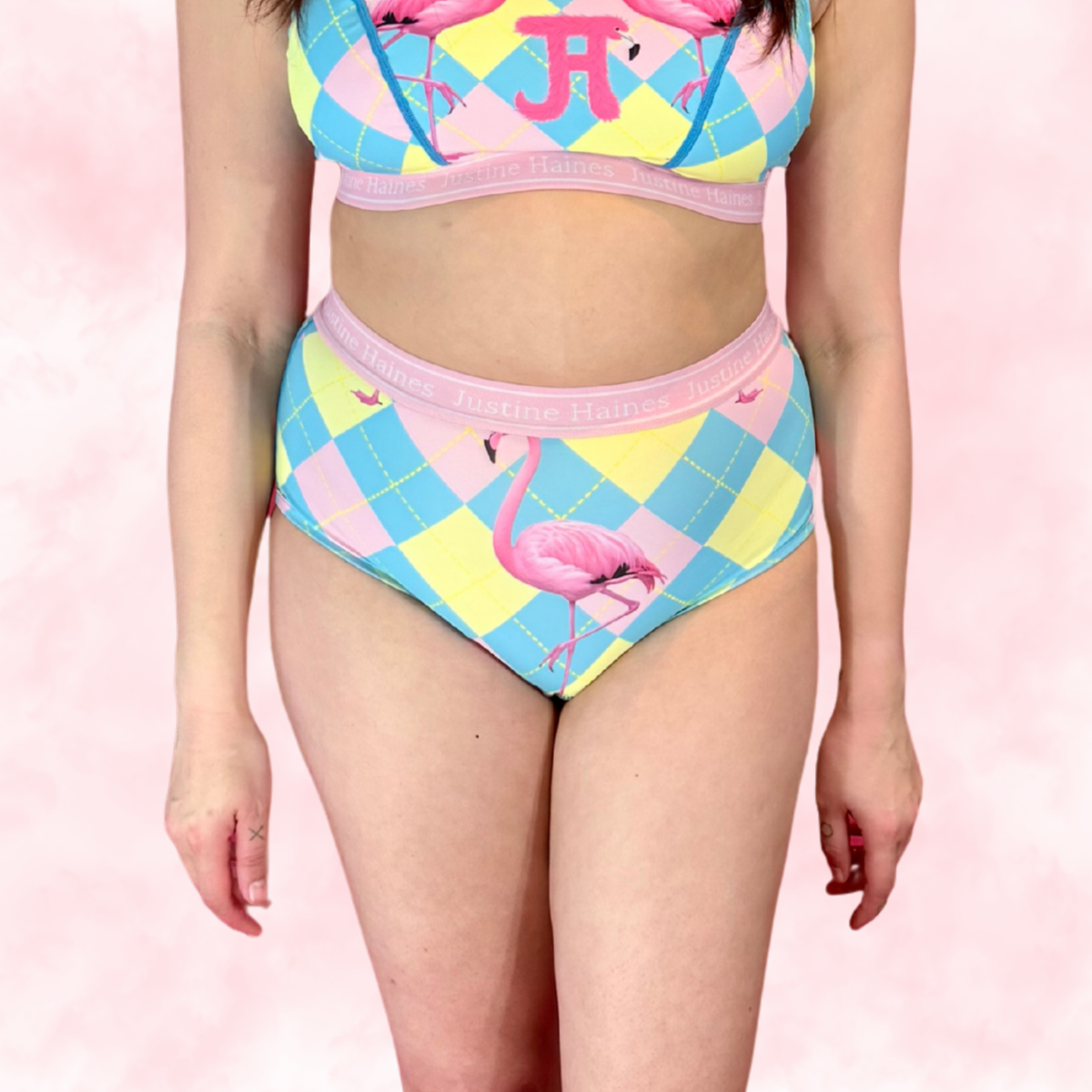 High-Rise Classic Period Undie 🎀 Preppy Flamingo 🦩✨