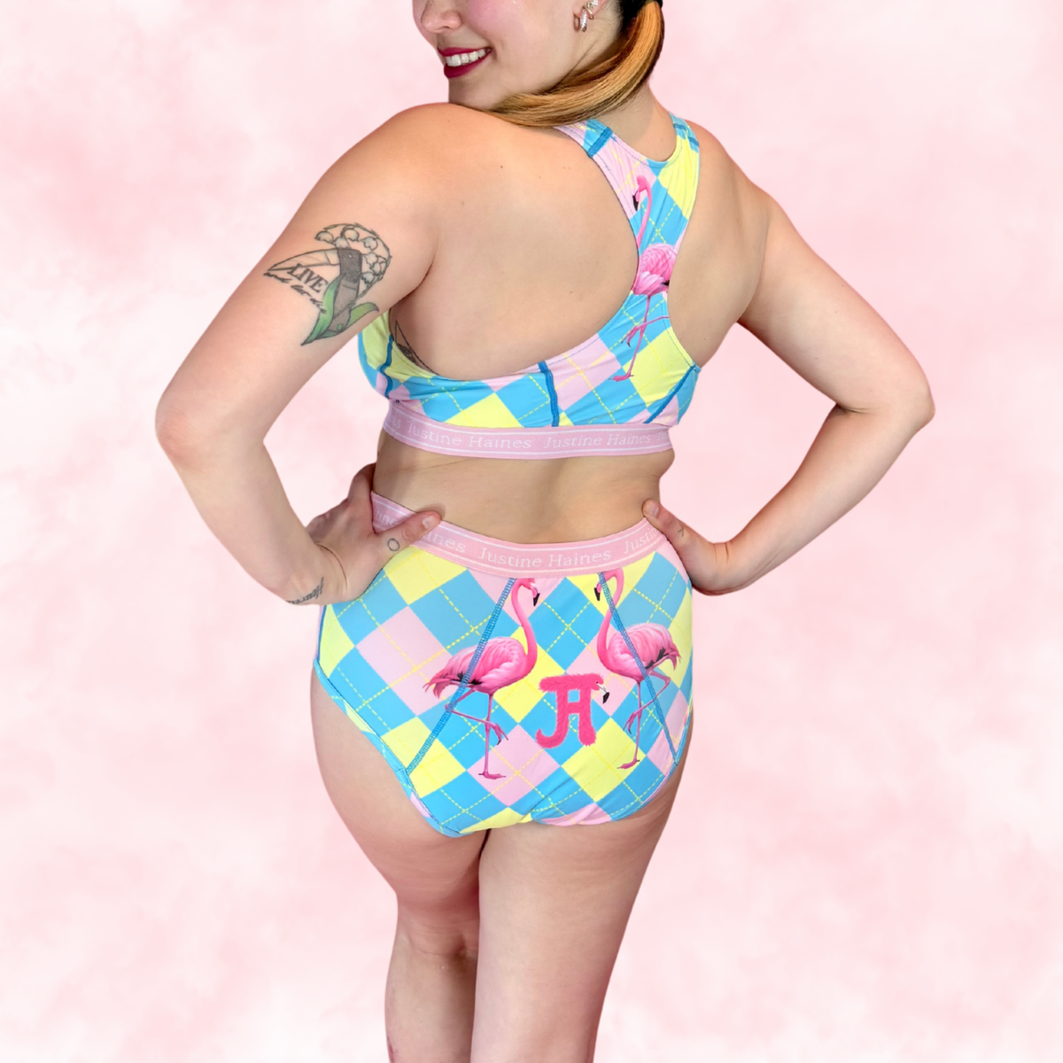 High-Rise Classic Period Undie 🎀 Preppy Flamingo 🦩✨