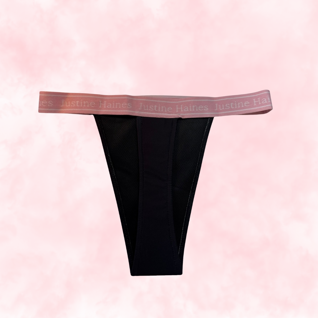 Tanga Menstruelle Classique 🖤Justine NOIR 🖤 
