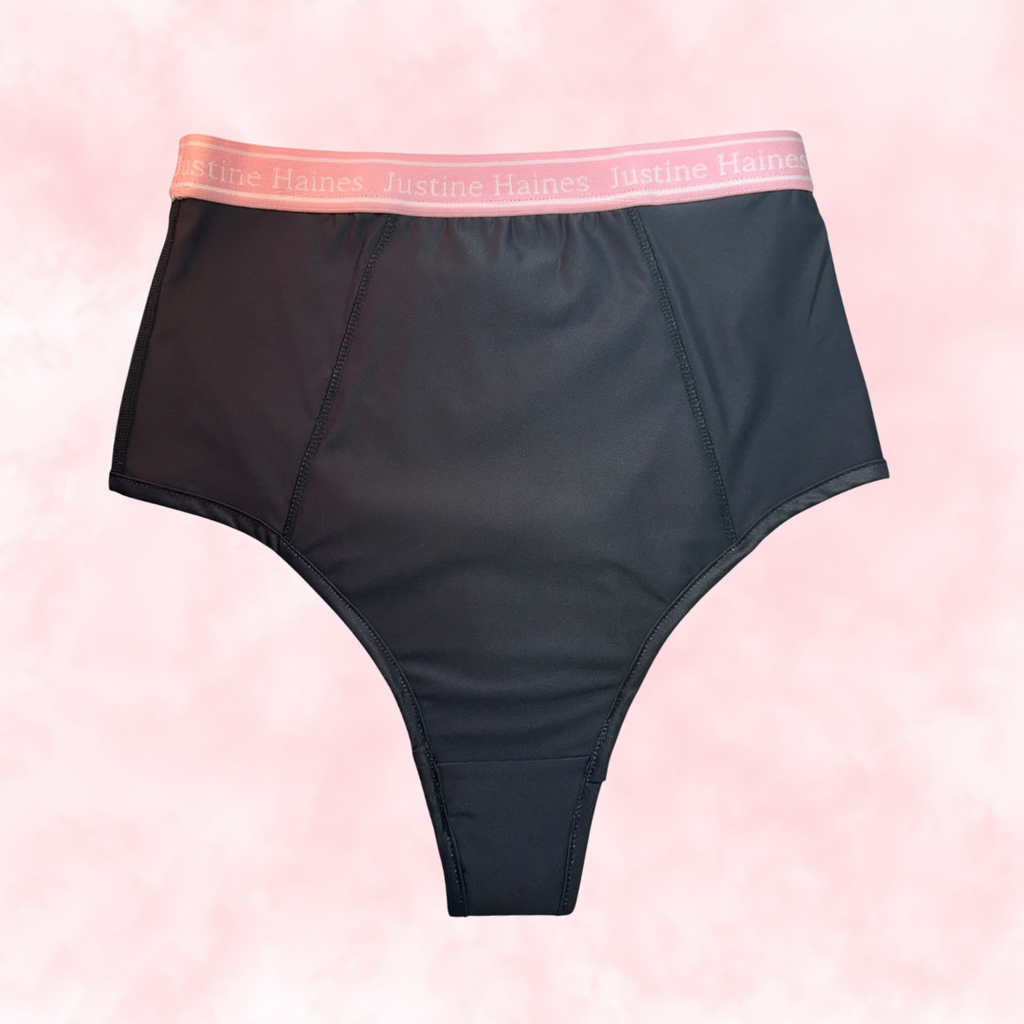 Cheeky Menstruelle Taille Haute Gainante (Brésilienne)🖤Justine NOIR 🖤 