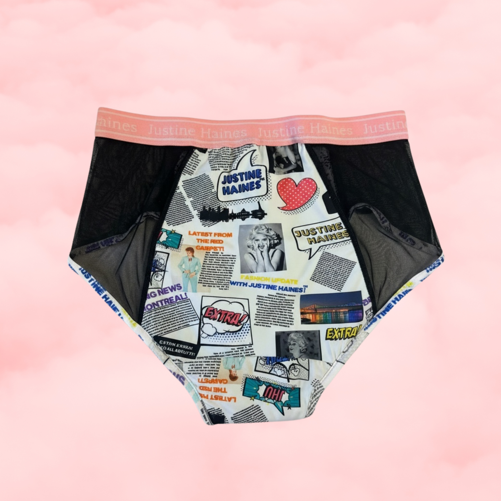 Culotte Menstruelle Taille Haute & FILET / Journal Mode **M-6XL**