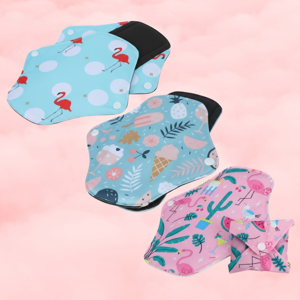 Serviettes hygiéniques réutilisables en bambou– Imprimés