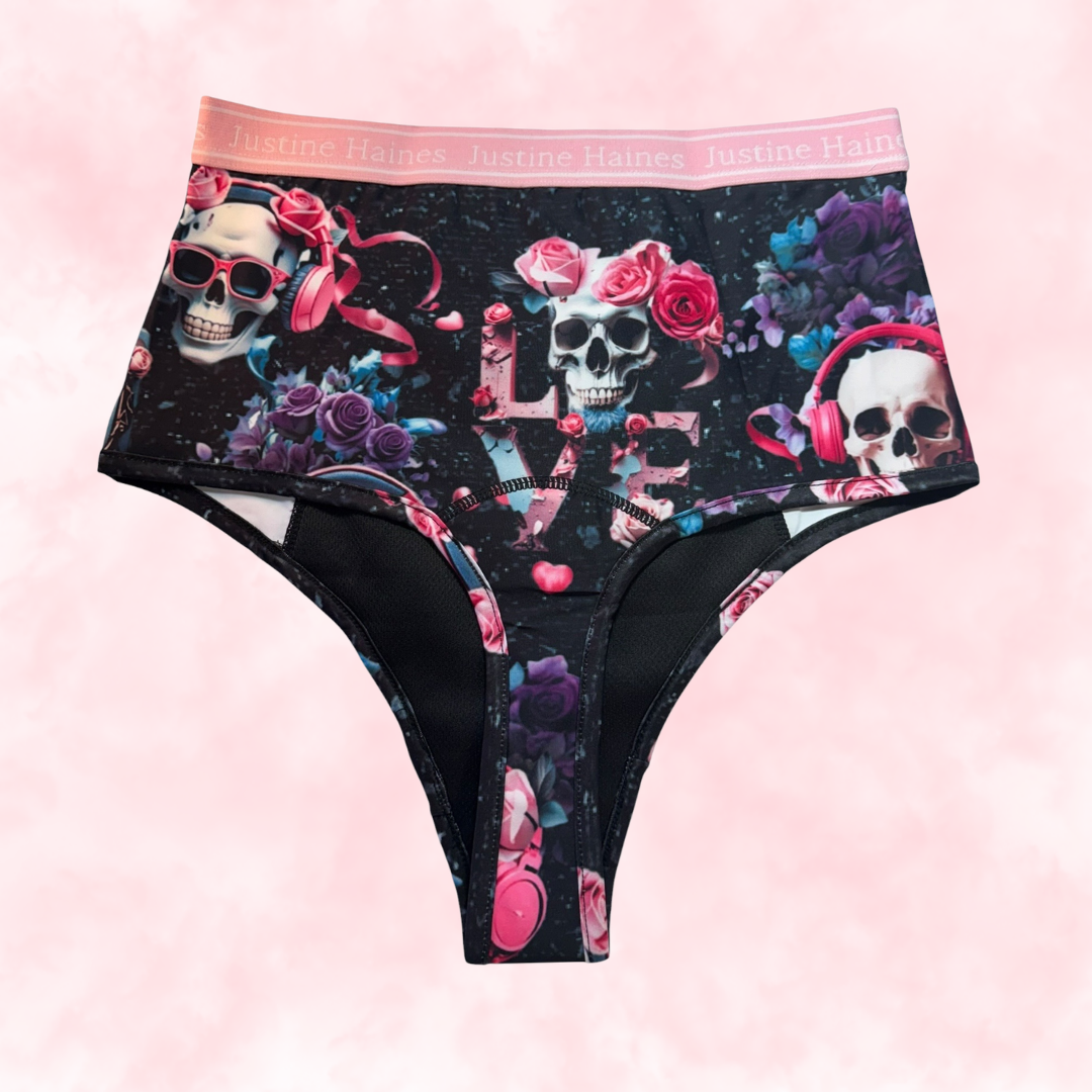 High Rise Tummy Control Menstrual CHEEKY / BRAZIL 🖤Justine 4Ever 💀🌹 🎧