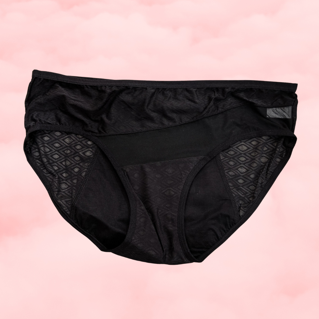 🖤 Asymmetric Mesh Period Hipster – Classic Black 🖤