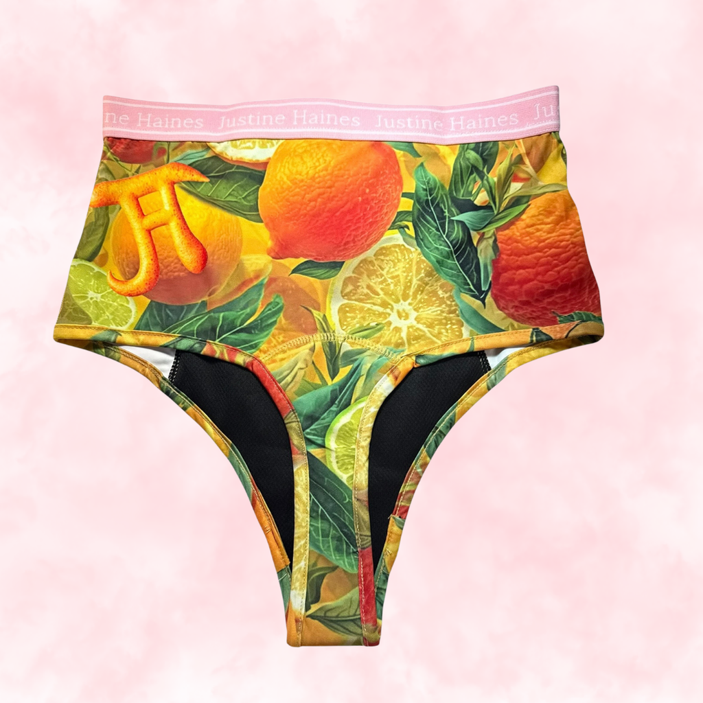 Cheeky Menstruelle Taille Haute Gainante (Brésilienne) ☀️✨Crush Citrus 🍊💛