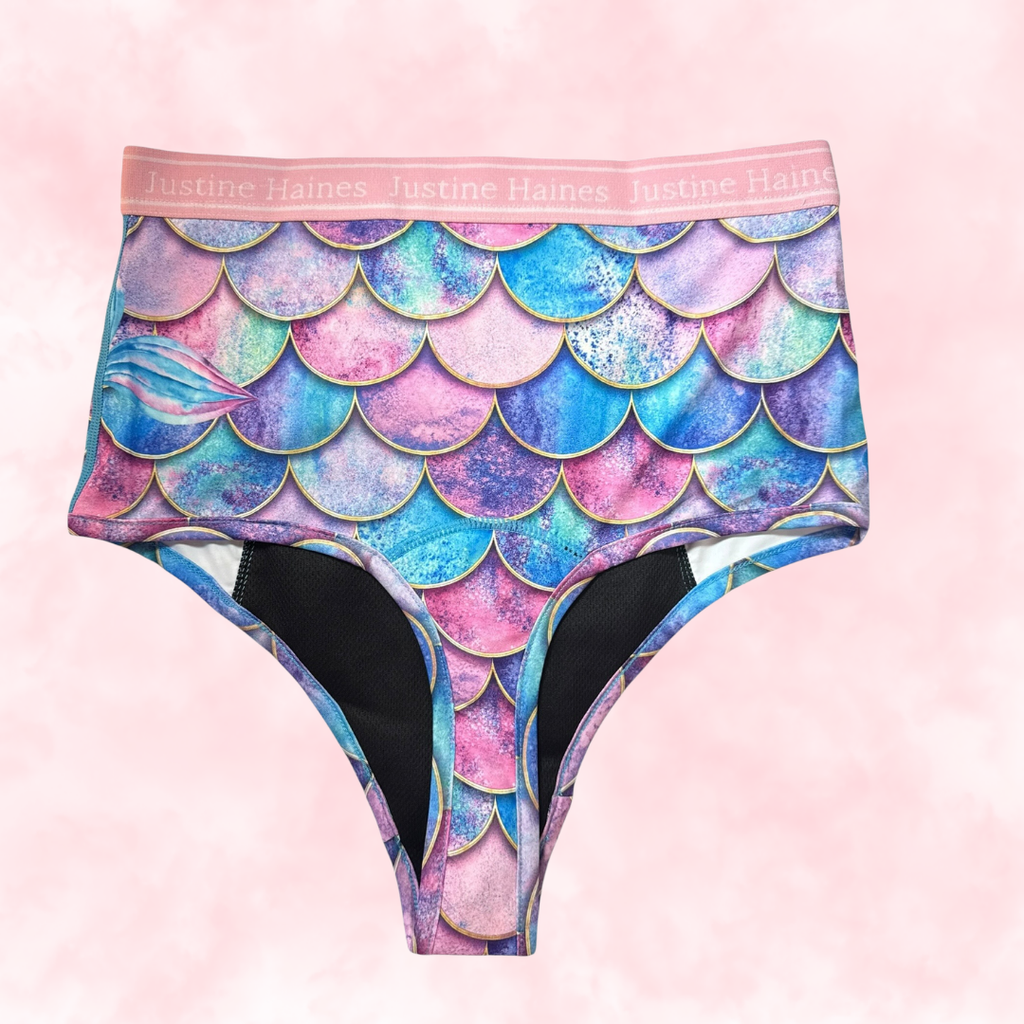Cheeky Menstruelle Taille Haute Gainante (Brésilienne)♀️✨ Fantaisie de Sirènes 🌊🧜