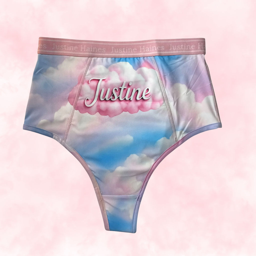Cheeky Menstruelle Taille Haute Gainante (Brésilienne)💖✨Pastel Pride 🌈☁️