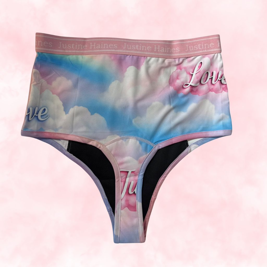 Cheeky Menstruelle Taille Haute Gainante (Brésilienne)💖✨Pastel Pride 🌈☁️