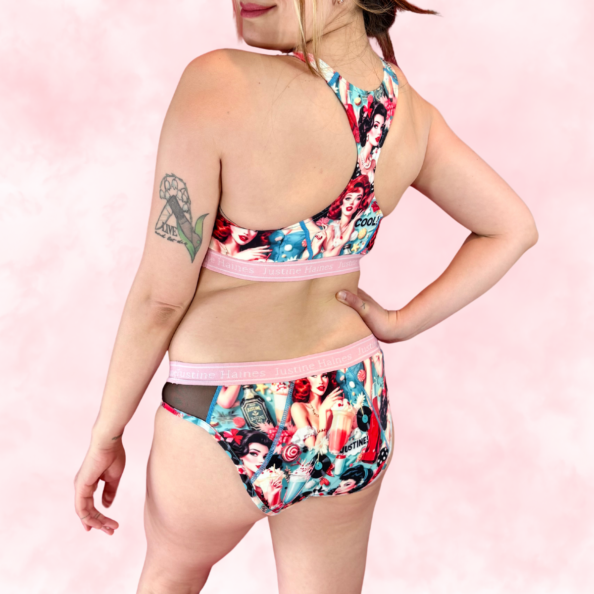 Hipster Period Undie with MESH 😎 Retro POP 🥤 🍨