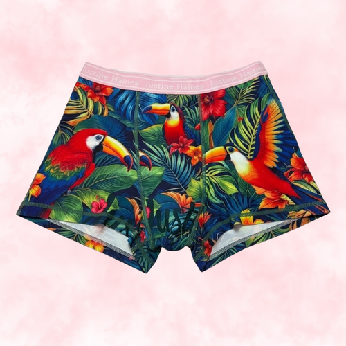 BoxerBriefs Classic Period BoyShort 🧡🌺 Tropical Escape 🦜🌴