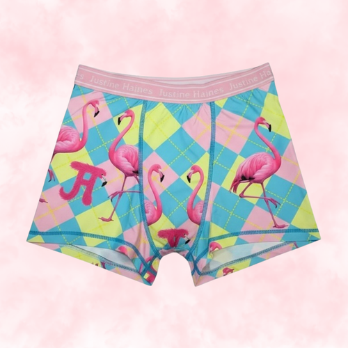 BoxerBriefs Classic Period BoyShort 🎀 Preppy Flamingo 🦩✨