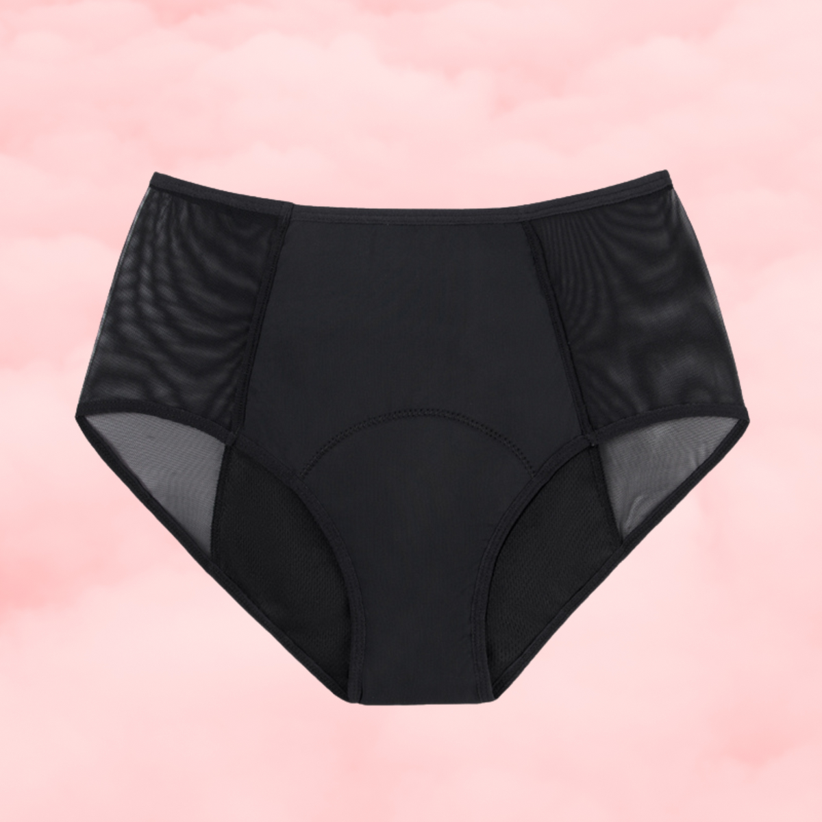 Justine's High-Rise Period Undie with Side Mesh 5X-6X