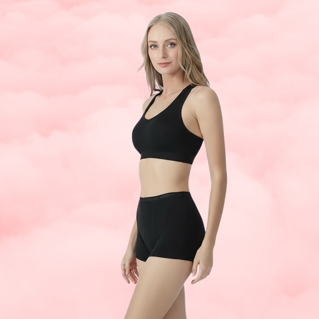 🖤 Period Boxer Short — Classic Black 🖤