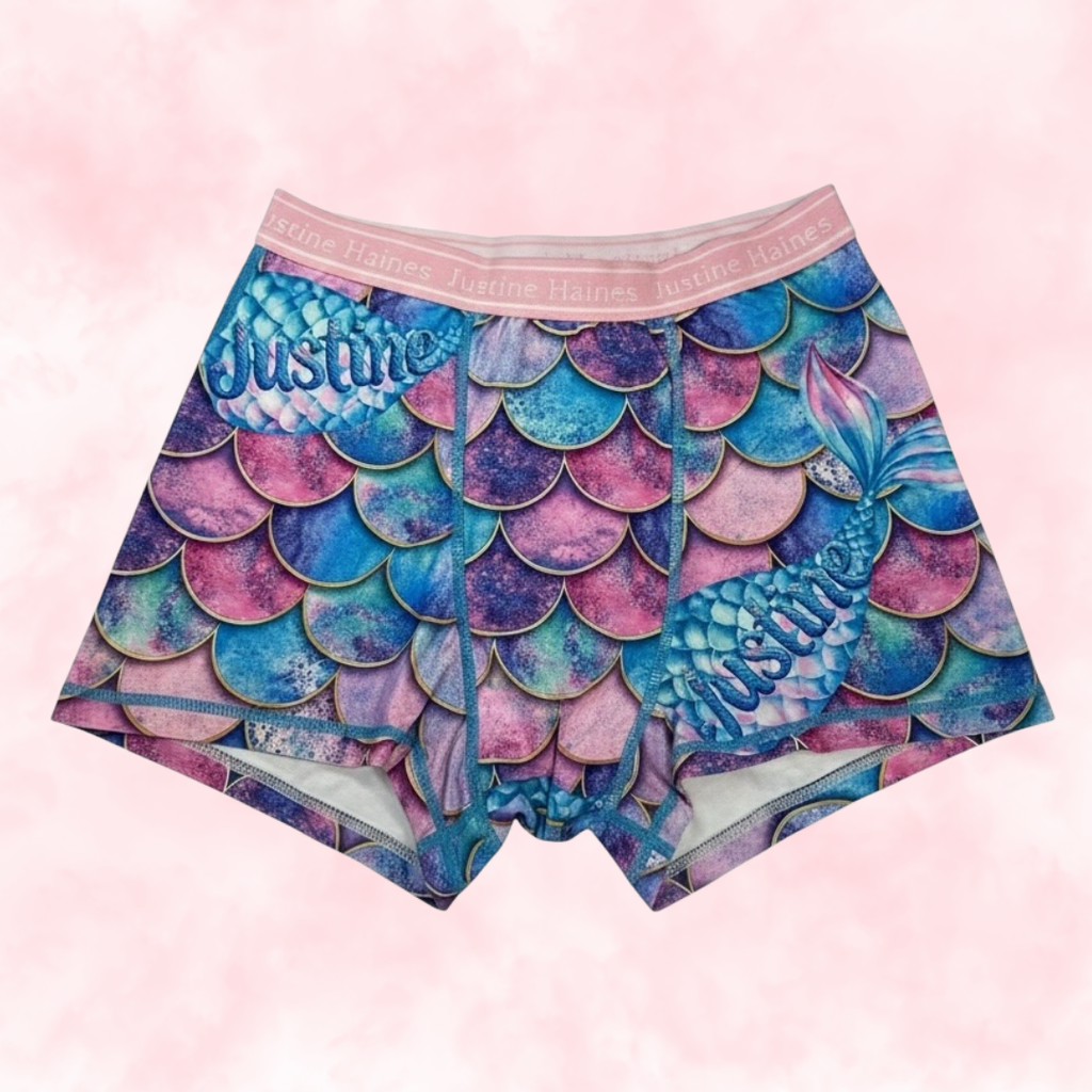 Short Menstruel Boxer Classique ♀️✨ Fantaisie de Sirènes 🌊🧜