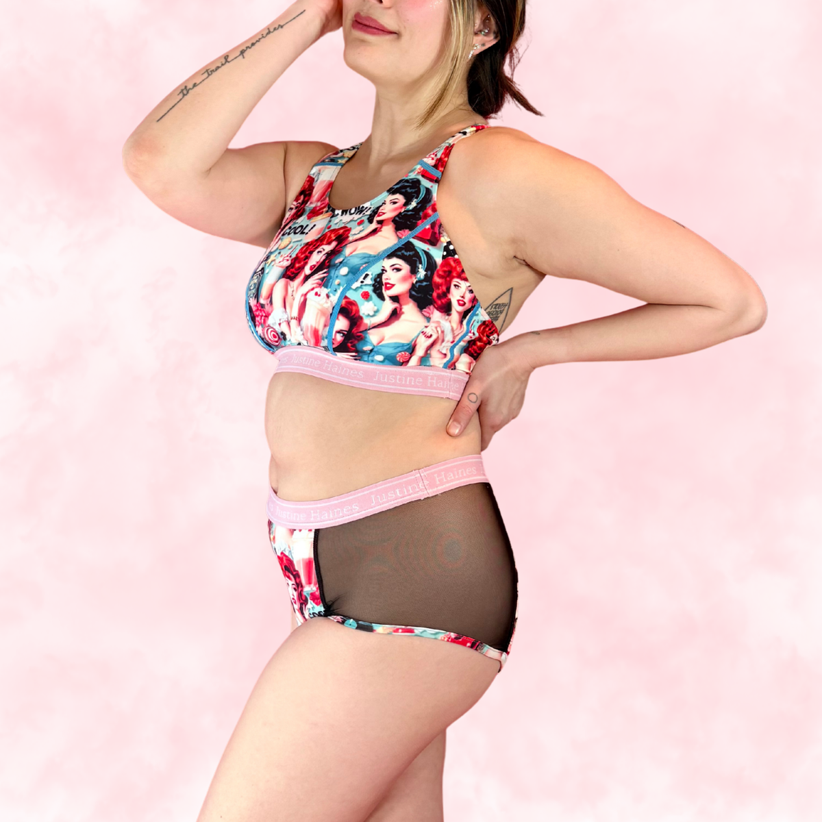 High-Rise Period Undie with MESH 😎 Retro POP 🥤 🍨