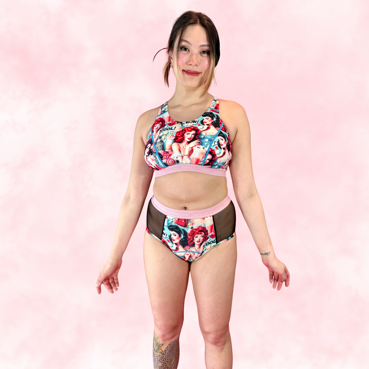 High-Rise Period Undie with MESH 😎 Retro POP 🥤 🍨